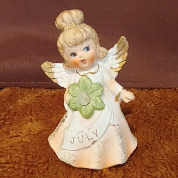 Vintage Enesco July Birthday Angel - Picture 1 of 5